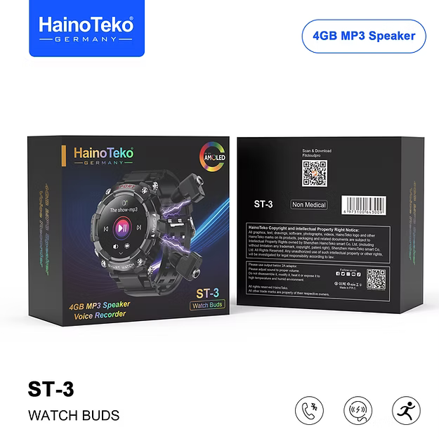 Haino Teko ST-3 Smart Watch © – Fitness Tracker & Bluetooth Sports Watch | Hala Grace
