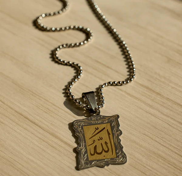Elegant Allah Pendant for Men| Gold & Silver Pendant