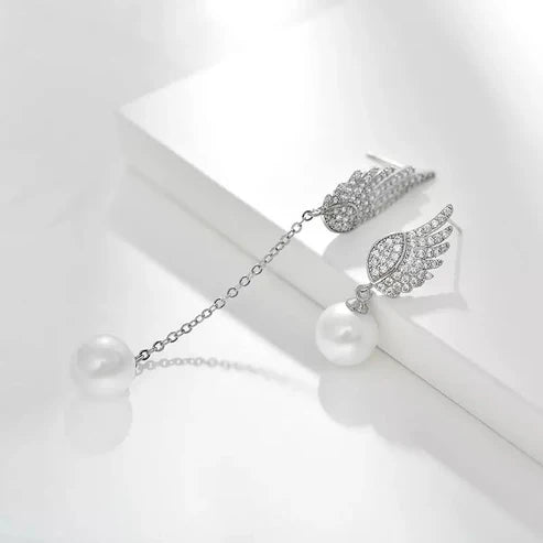 Angel Wing Earrings – Elegant Crystal Fashion Jewelry for Women | Hala Grace