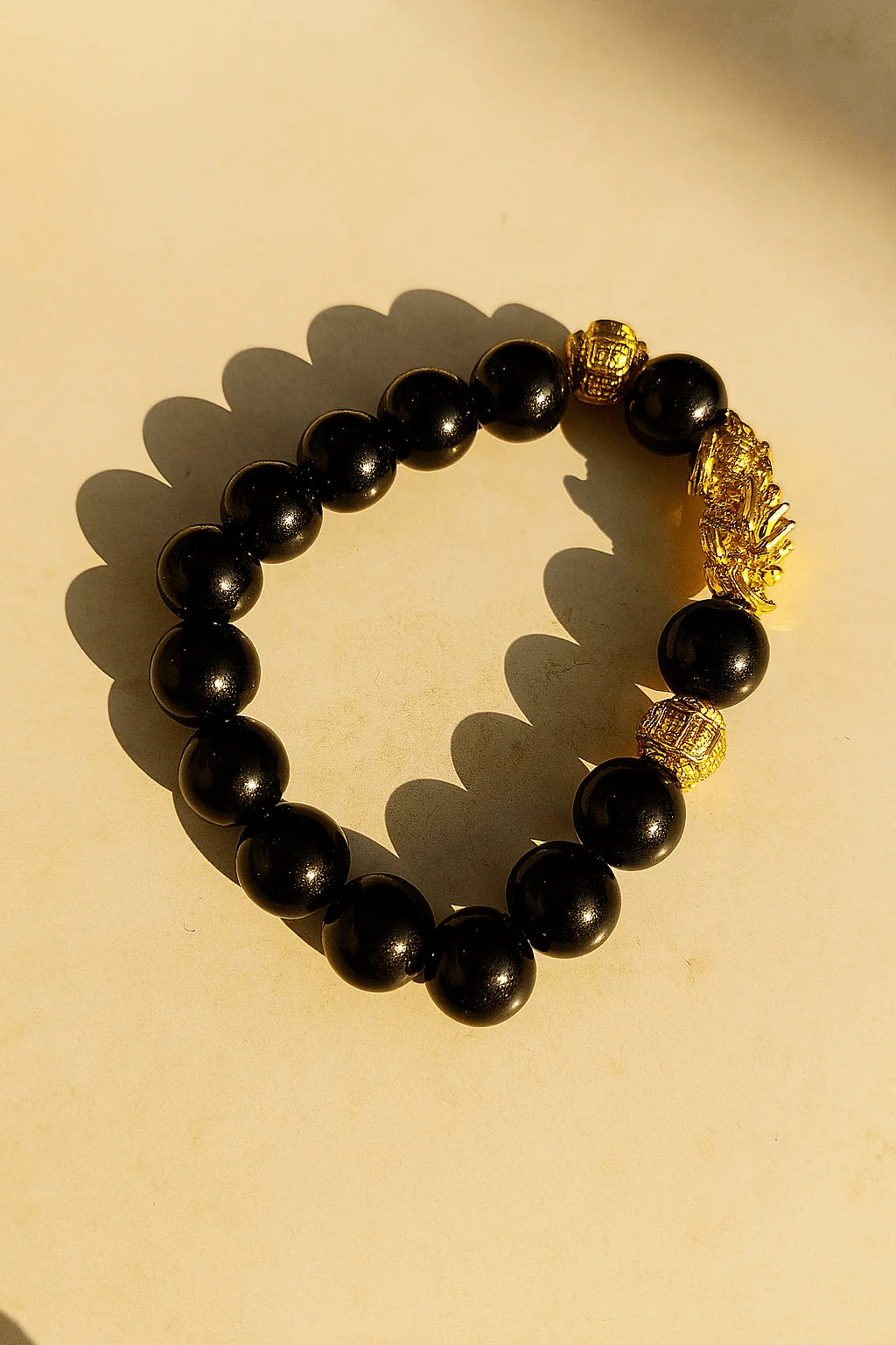 Pixiu Black Obsidian Bracelet – Attract Luck, Prosperity & Positive Energy