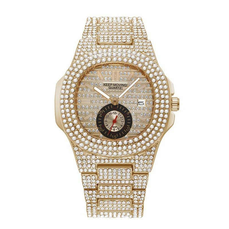 Watch Fashion And Fully-Jewelled Calendar Quartz – Elegant Luxury Wristwatch | Hala Grace