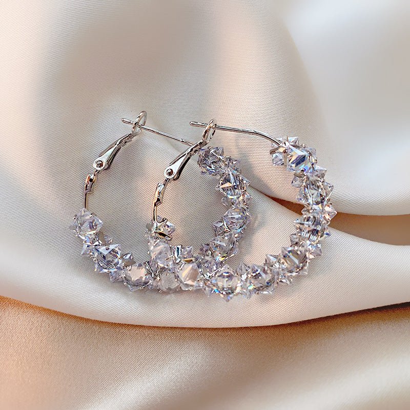 Diamond Super Shiny Crystal Earrings – Fashion Luxury Jewelry for Women | Hala Grace