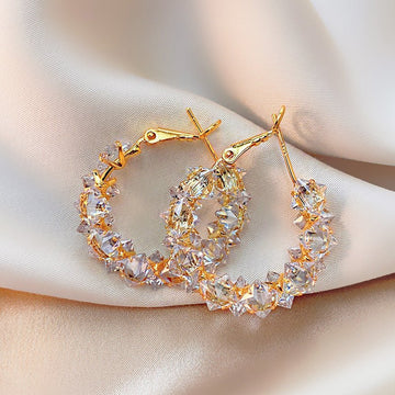 Diamond Super Shiny Crystal Earrings – Fashion Luxury Jewelry for Women | Hala Grace