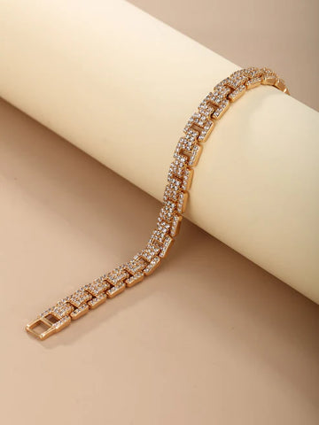European & American Metallic Zirconium Bracelet – Light Luxury & Simple Personality Design | Hala Grace