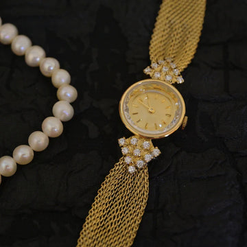 “Women’s Vintage Diamond Quartz Watch – Kaleidoscope Jewelry Style”