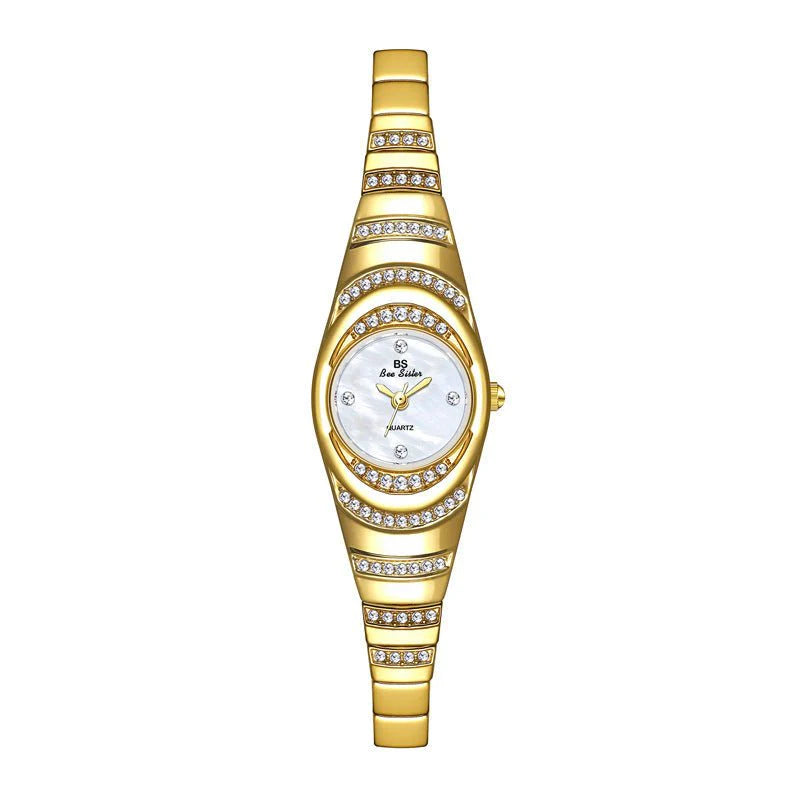 Ladies Gold Diamond Watch – Luxury Fashion Bracelet Wristwatch | Hala Grace