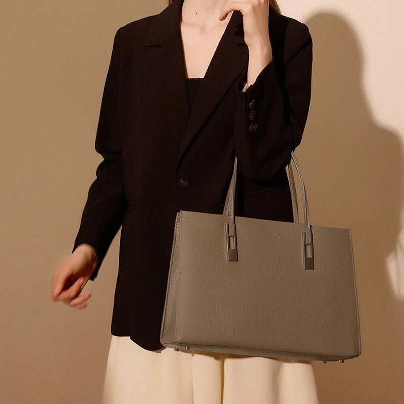 Luxury Large Cowhide Tote Bag – Durable Leather Handbag | Hala Grace