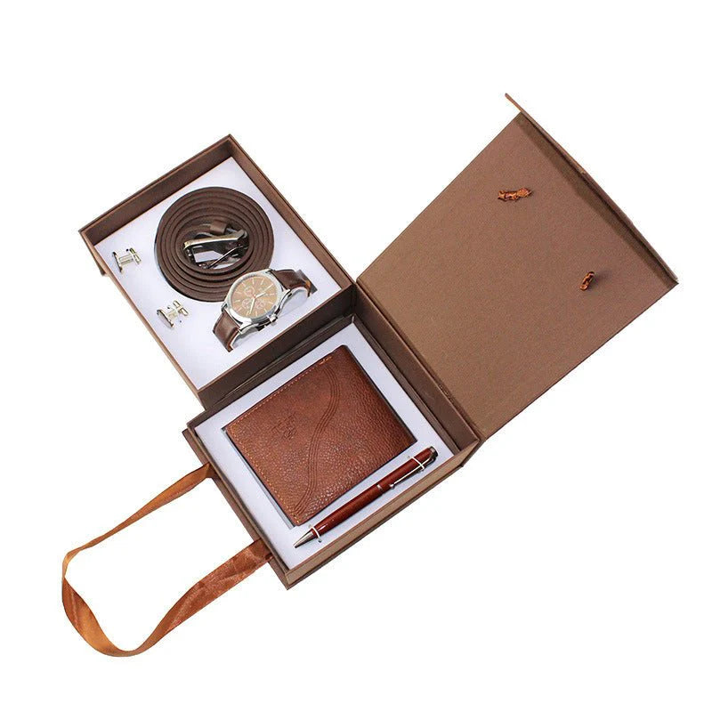 Luxury Men’s Watch Gift Set – Wallet, Belt, Cufflinks & Pen | Hala Grace