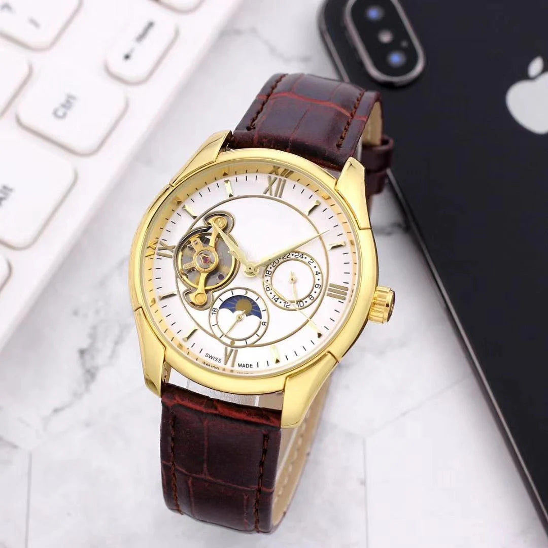 Men’s Classic Quartz Watch – 40.5mm Dial & Stainless Steel Buckle | Hala Grace