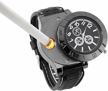 New Military USB Lighter Watch for Men โ Rechargeable Waterproof Smart Watch | Hala Grace