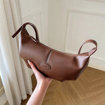 Elegant Women’s One-Shoulder Crossbody Bag – Autumn & Winter Croissant Style”