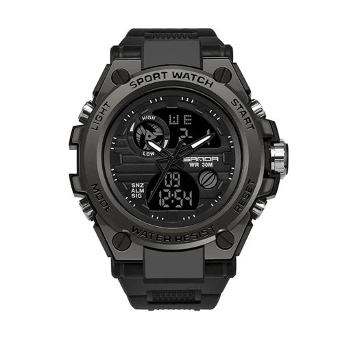 Outdoor Sports Dual Display Movement Multi-Kinetic Energy Electronic Watch