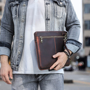 Vintage Leather Computer Bag – Crazy Horse Style
