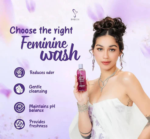 Saskin - Kiffy Fied Gentle Intimate Wash with Whitening (Original) – Feminine Hygiene & Brightening Care | Hala Grace