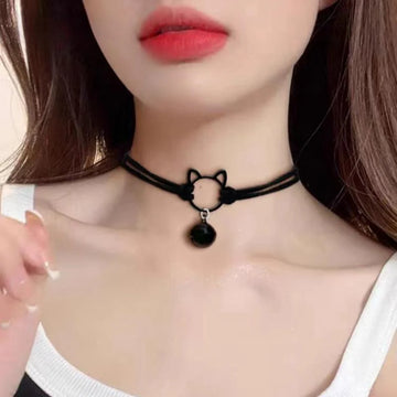 Dark Cat Pendant Necklace – Cute & Trendy Jewelry | Hala Grace