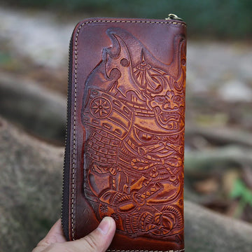 Men’s Genuine Leather Clutch Wallet – Vintage Cowhide | Hala Grace