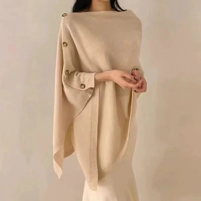 Women’s Wool Cape Scarf – Elegant Winter Wrap | Hala Grace
