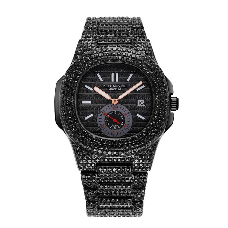 Watch Fashion And Fully-Jewelled Calendar Quartz – Elegant Luxury Wristwatch | Hala Grace