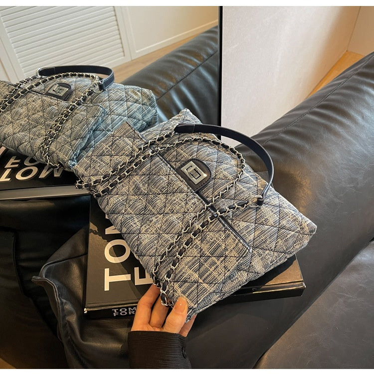 Women’s Distressed Chain Shoulder Bag – Lightweight Fashion Purse | Hala Grace
