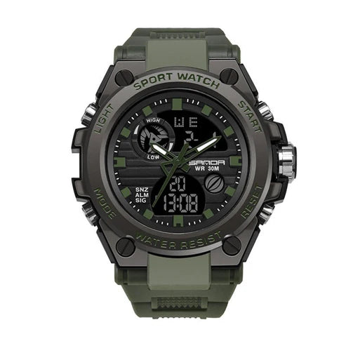 Outdoor Sports Dual Display Movement Multi-Kinetic Energy Electronic Watch